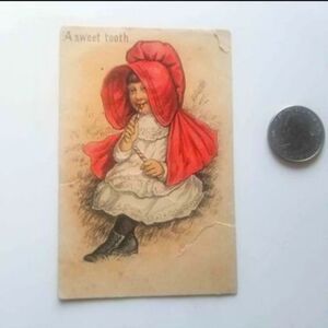 Vintage Victorian ADVERTISING Trading Card A Sweet Tooth